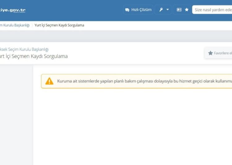 Seçmen listeleri askıya çıktı, e-devlet bakıma girdi 1 Seçmen listeleri askıya çıktı, e-devlet bakıma girdi