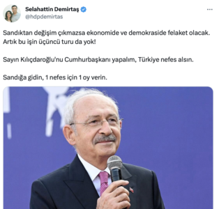 Selahattin Demirtaş: Sandıktan değişim çıkmazsa felaket olacak