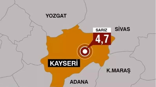 Kayseri'de 4.7 büyüklüğünde deprem! Çevre illerde de hissedildi 1 Kayseri’de 4.7 büyüklüğünde deprem! Çevre illerde de hissedildi