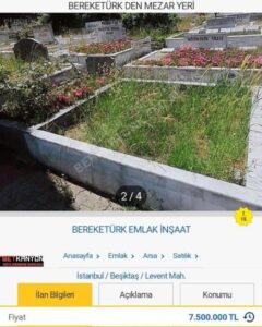 Mezar alma, komşu al: 7,5 milyona Sabancı'ya komşu mezarlık