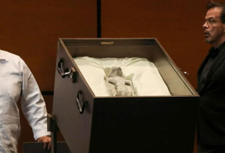 Meksika meclisinde ‘uzaylı’ olduğu iddia edilen iki beden sergilendi 1 Meksika meclisinde ‘uzaylı’ olduğu iddia edilen iki beden sergilendi