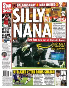 İngiliz basını, 3-3 biten Galatasaray-Manchester United maçı için Onana'ya ateş püskürdü