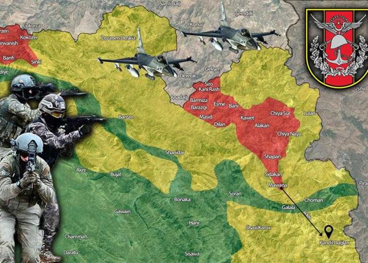 تركيا تعلن شن ضربات جوية في شمال العراق