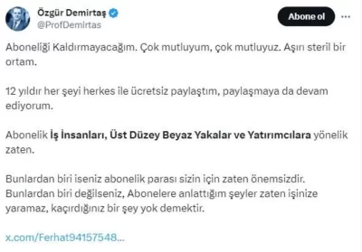 O iddiaya yanıt verdi: Özgür Demirtaş, Twitter'dan 5 milyon TL mi kazanıyor?