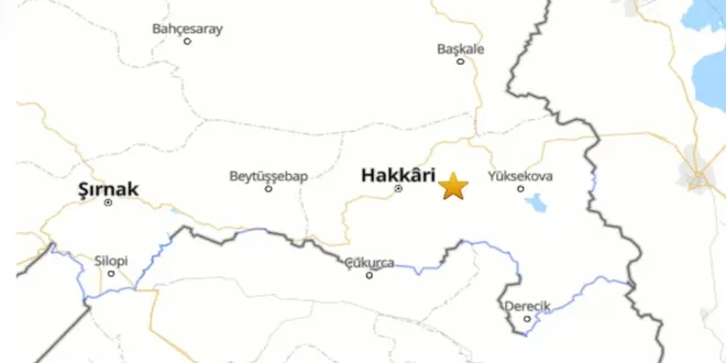 Yüksekova'da üçüncü deprem: 4,5 1 Yüksekova’da üçüncü deprem: 4,5