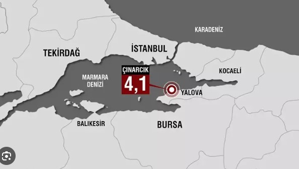هزة أرضية بقوة 4.1 درجات تضرب منطقة "يالوفا" شرقي إسطنبول 1 هزة أرضية بقوة 4.1 درجات تضرب منطقة “يالوفا” شرقي إسطنبول