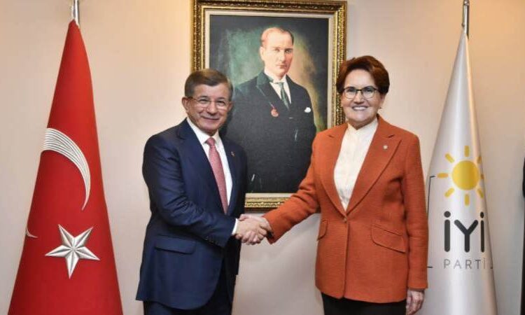 Davutoğlu, Akşener’i ziyaret etti