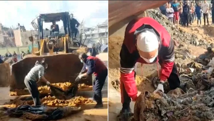 انتشال جثامين 30 شهيدا مكبلي الأيدي أعدمهم الاحتلال شمالي غزة 1 انتشال جثامين 30 شهيدا مكبلي الأيدي أعدمهم الاحتلال شمالي غزة