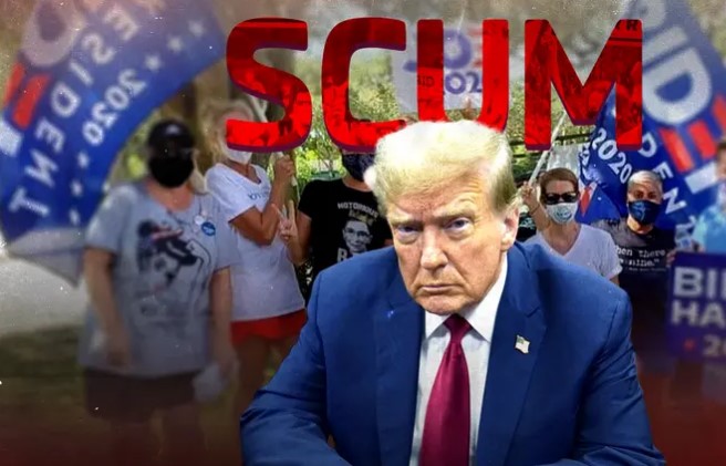 ترامب يصف خصومه بـ"الحثالة".. وحملة بايدن تتلقف الفرصة! 1 ترامب يصف خصومه بـ”الحثالة”.. وحملة بايدن تتلقف الفرصة!