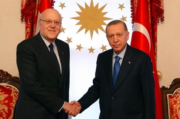 أردوغان يبحث مع ميقاتي التهديدات الإسرائيلية للبنان