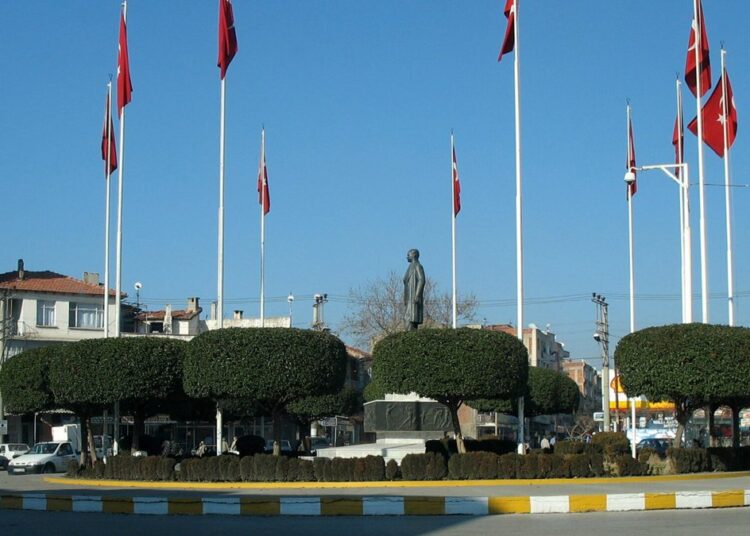 Town square in Akhisar, the Manisa district where the Manisa bus crash happened