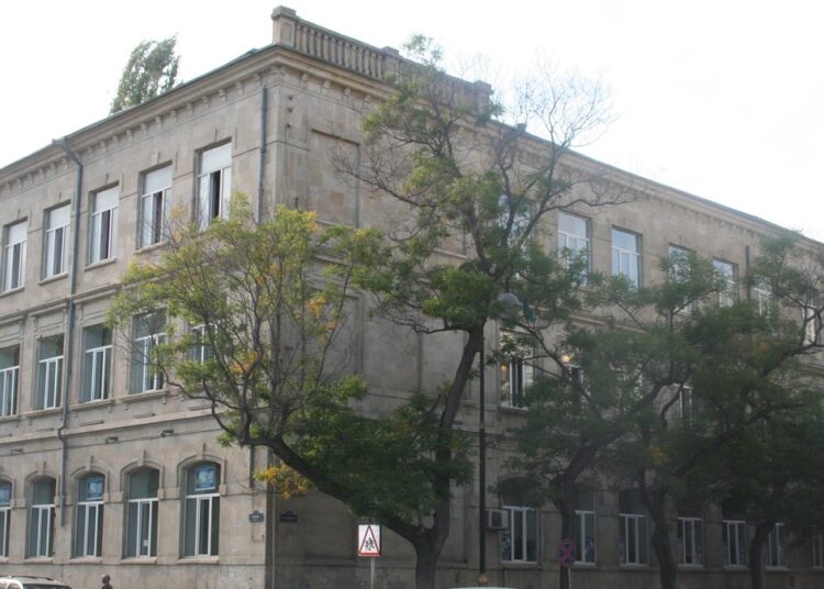 A school building in Baku, where the Azerbaijan headscarf rules apply