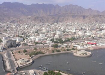 Crater district of Aden, where the Aden palace hit by Houthi missiles stands