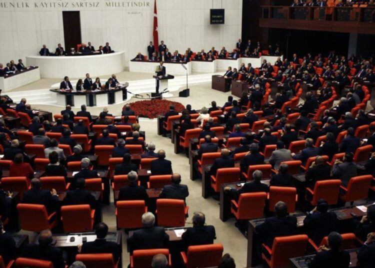 The Turkish parliament building in Ankara, which will oversee PKK disarmament