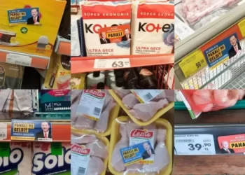 Market rafına Erdoğan’lı etikete gözaltı