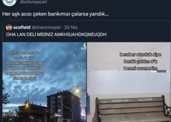 Aşk hatırası diye bankı evine götürdü, belediye mesajla geri istedi
