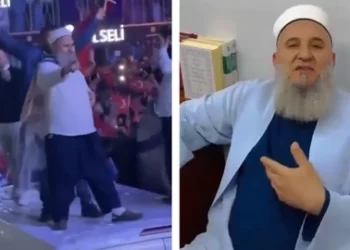 Aracın üstünde dans ederek seçimi kutlayan cübbeli: Nefsime uydum