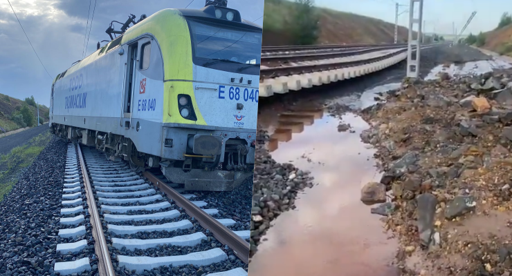Ankara-Sivas hızlı tren hattında heyelan: Faciadan dönüldü 1 Ankara-Sivas hızlı tren hattında heyelan: Faciadan dönüldü