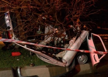 Kartal’da ağaca çarpan araç ikiye bölündü: 1 ölü, 1 yaralı