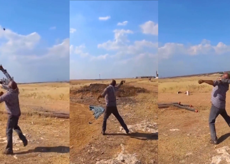 Urfa’da sıcaklara dayanamayan bir kişi güneşe taş attı