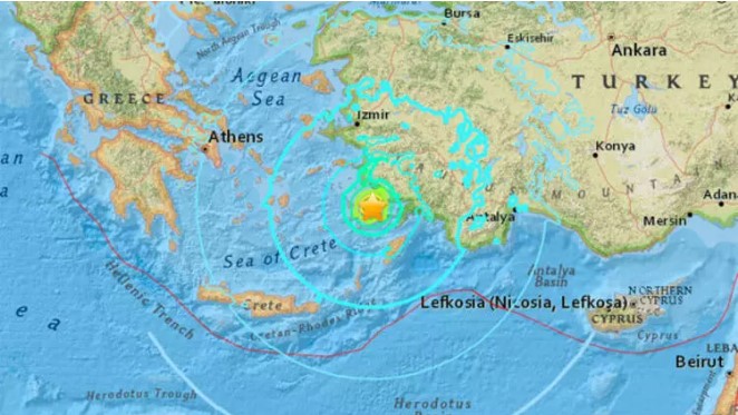 Ege Denizi'nde 4.8 büyüklüğünde deprem! 1 Ege Denizi’nde 4.8 büyüklüğünde deprem!