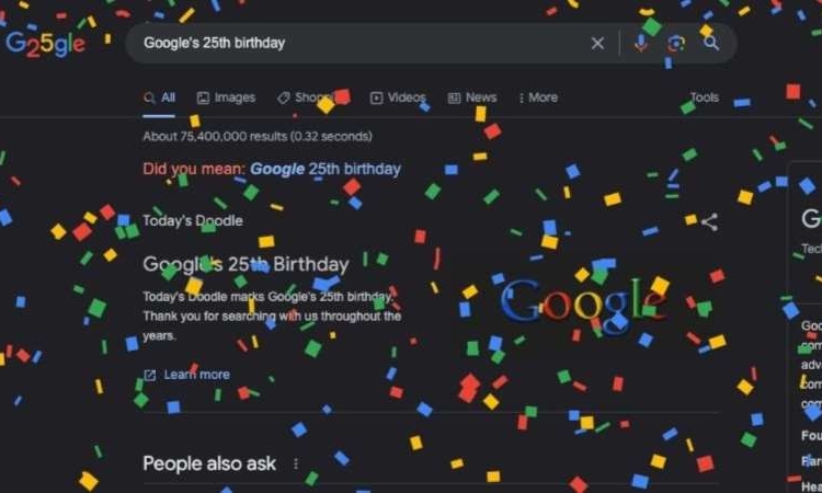 Google 25’inci yaşını kutluyor