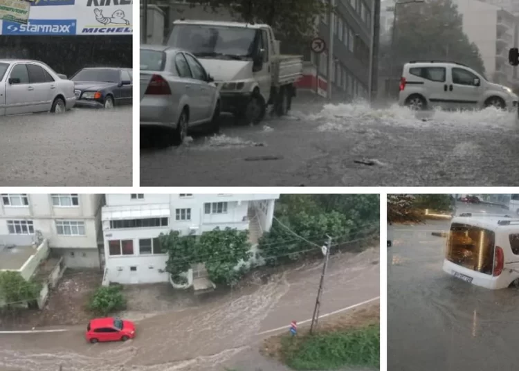 Samsun’da şiddetli yağış: Ev ve iş yerlerini su bastı