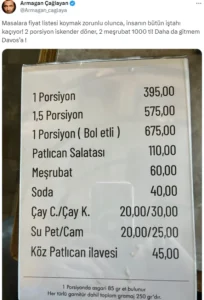 Döner fiyatına isyan etti: Daha da gitmem Davos'a! 2 Döner fiyatına isyan etti: Daha da gitmem Davos'a!