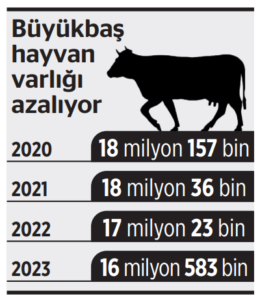 Türkiye’de hayvan sayısı her yıl azalıyor! Kriz besiciliği bitirdi 2 Türkiye’de hayvan sayısı her yıl azalıyor! Kriz besiciliği bitirdi