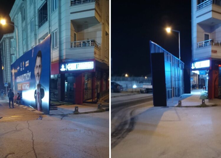 Erdoğan'ın mitingi öncesi kent lokantası Murat Kurum posteriyle kapatıldı 1 Erdoğan’ın mitingi öncesi kent lokantası Murat Kurum posteriyle kapatıldı