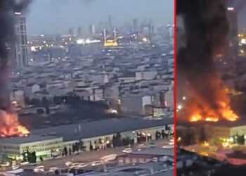 Halı deposunda büyük yangın! Dumanlar 3 ilçeden görülüyor