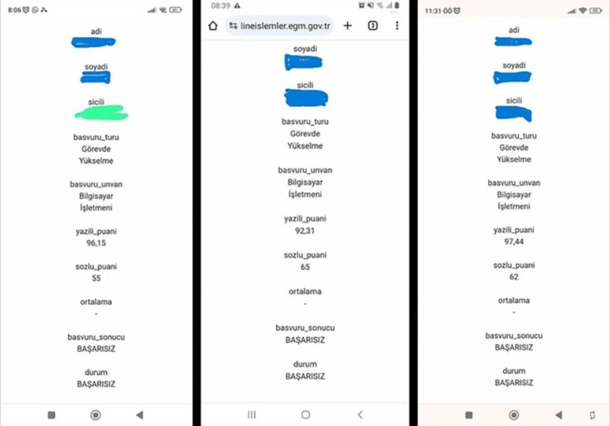 Polis yükselme sınavında adaletsizlik! Yazılıdan 98 alana mülakatta 64, 60 alana 100 puan
