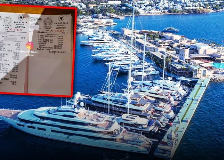 Yalıkavak Marina’daki bir restoranda 20 kişilik gruba dudak uçuklatan hesap: 1 milyon 115 bin TL
