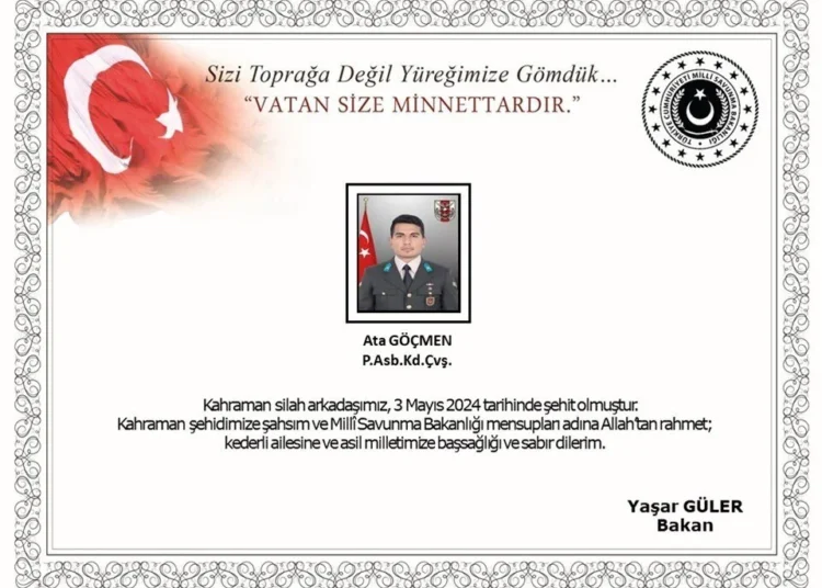 Pençe operasyon bölgesinde başına yıldırım düşen asker şehit oldu 1 Pençe operasyon bölgesinde başına yıldırım düşen asker şehit oldu