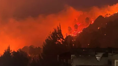 Hizbullah İsrail'i ateşe verdi! 6 uçak yangınları söndürmeye çalışıyor