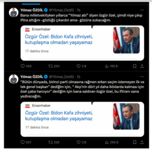 Özel’in ‘bidon kafa’ hatırlatması, Özdil’i çileden çıkardı