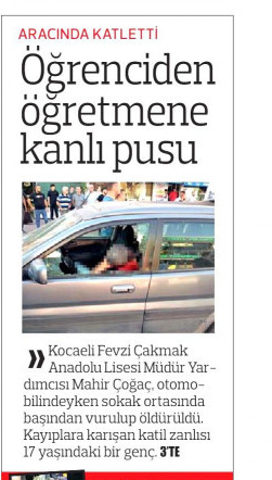 Müdür yardımcısı, çete tarafından intikam için öldürülmüş