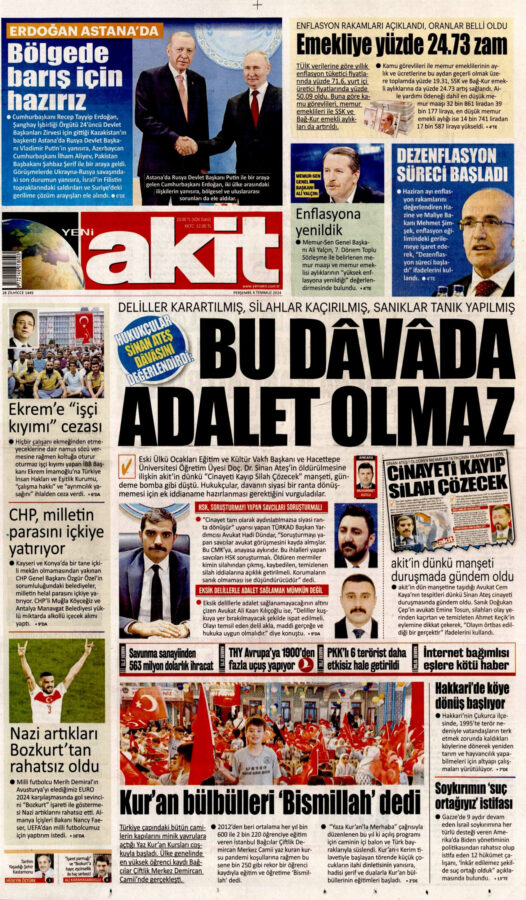 Halis Gül yazdı l Sinan Ateş davasına 3 gazeteden 3 ayrı bakış açısı 10 Halis Gül yazdı l Sinan Ateş davasına 3 gazeteden 3 ayrı bakış açısı