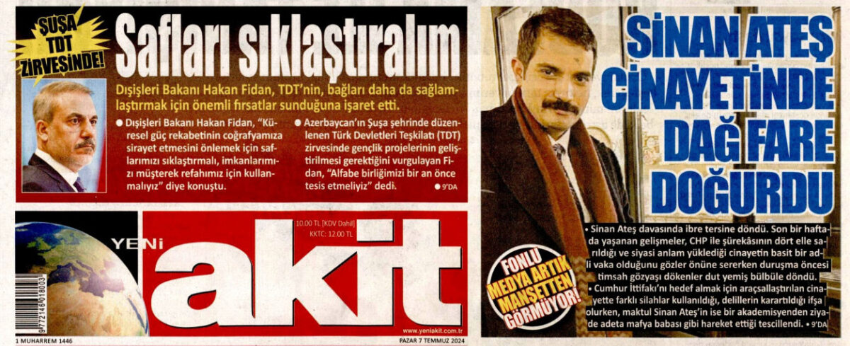 Halis Gül yazdı l Sinan Ateş davasına 3 gazeteden 3 ayrı bakış açısı 19 Halis Gül yazdı l Sinan Ateş davasına 3 gazeteden 3 ayrı bakış açısı