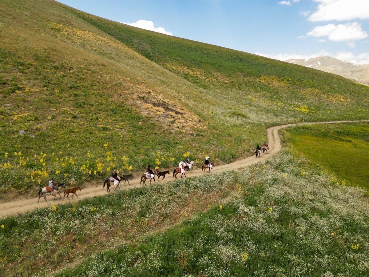 Berivanlar süt sağımı için at sırtında kilometrelerce yol katediyor 2 Berivanlar süt sağımı için at sırtında kilometrelerce yol katediyor