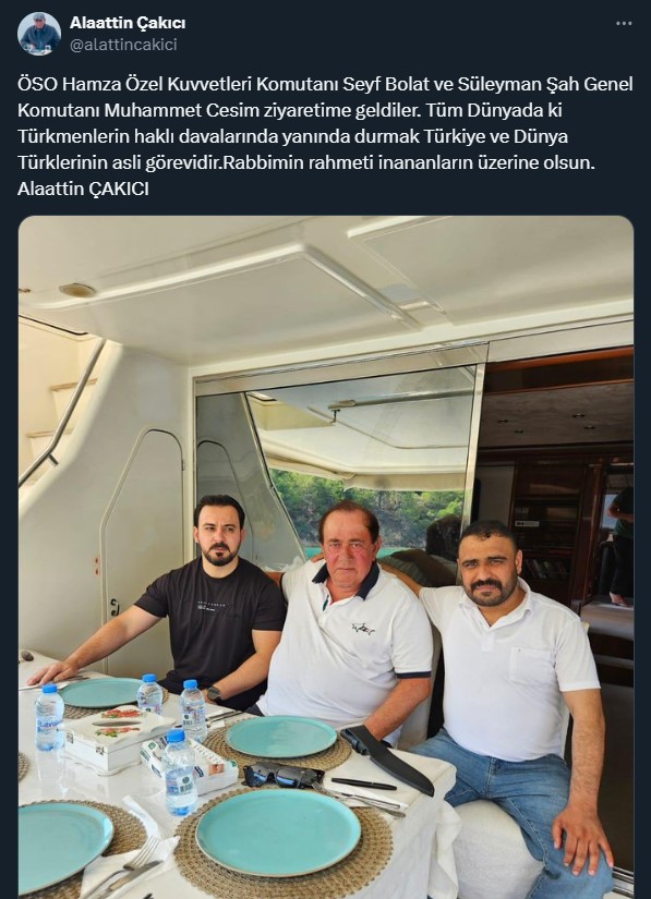 Çakıcı’dan ÖSO ile birlikte özel yattan ‘kama’lı paylaşım 2 Çakıcı’dan ÖSO ile birlikte özel yattan ‘kama’lı paylaşım