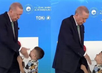 Erdoğan’ın elini öpmeyen çocuğa tokat atması gündem oldu