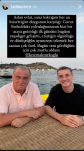 Kerem Aktürkoğlu’ndan Fatih Terim’e ziyaret: "Gurur" 3 Kerem Aktürkoğlu’ndan Fatih Terim’e ziyaret: "Gurur"