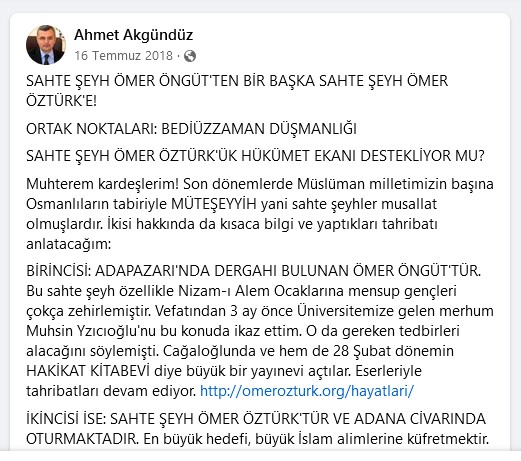 Halis Gül yazdı l Ahmet Akgündüz’den Risaleler konusunda Diyanet’e tepki 10 Halis Gül yazdı l Ahmet Akgündüz’den Risaleler konusunda Diyanet’e tepki