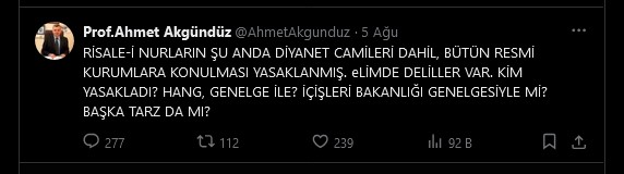Halis Gül yazdı l Ahmet Akgündüz’den Risaleler konusunda Diyanet’e tepki 3 Halis Gül yazdı l Ahmet Akgündüz’den Risaleler konusunda Diyanet’e tepki