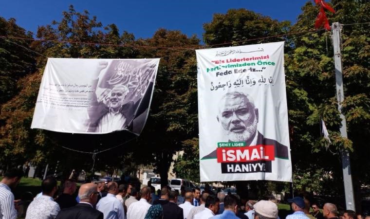 30 Ağustos töreninde İsmail Haniye posteri gerginliği