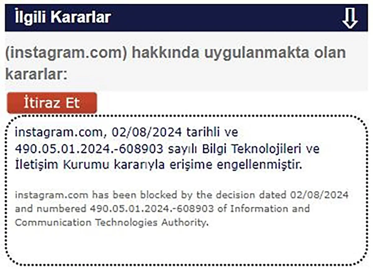 BTK, Instagram'a erişim engeli getirdi 2 BTK, Instagram'a erişim engeli getirdi