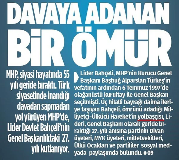 Solcularda ‘yoldaş’ varsa, Türkgün’de de ‘yolbaşçı’ var!