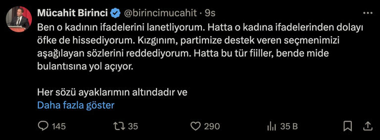 Sokak röportajında konuşan kadının tutuklanmasına AK Partili Mücahit Birinci de tepki gösterdi 3 Sokak röportajında konuşan kadının tutuklanmasına AK Partili Mücahit Birinci de tepki gösterdi