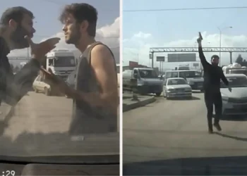 Sivil polis, kendisine yol vermeyen aracı silahla kovaladı